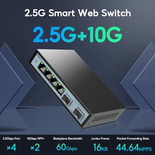 SODOLA 6 Port 2.5G Web Managed Switch