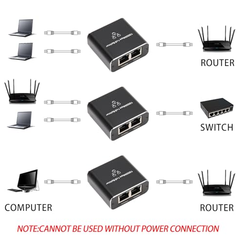 Gigabit Ethernet Splitter for High Speed Networking [2 Devices]