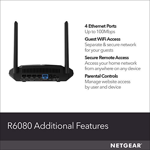 NETGEAR WiFi Router R6080 - AC1000 Dual Band