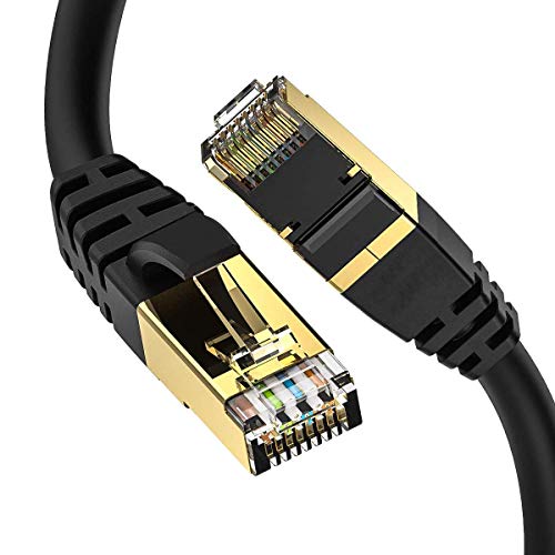 Cat8 Ethernet Cable, 6FT Heavy Duty, Gold Plated RJ45