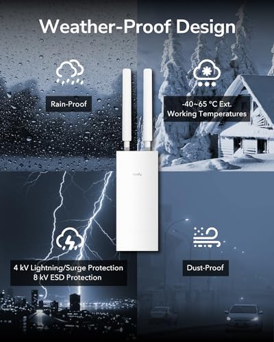 Cudy AC1200 Outdoor WiFi Extender with Gigabit RJ45