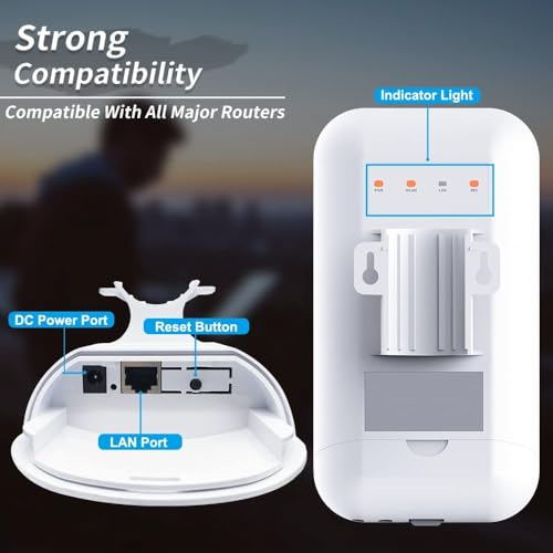 TODAAIR Long Range Outdoor WiFi Extender with Ethernet