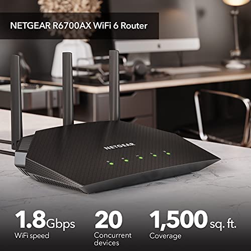 NETGEAR WiFi 6 Router - AX1800 Speed, 1,500 sq. ft