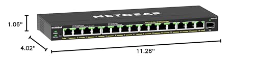 NETGEAR 16-Port PoE Ethernet Switch - Managed