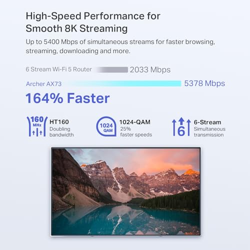 TP-Link AX5400 WiFi 6 Router - Dual Band, High-Speed