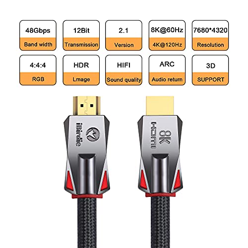 iBirdie 8K Fiber Optic HDMI Cable - 50ft