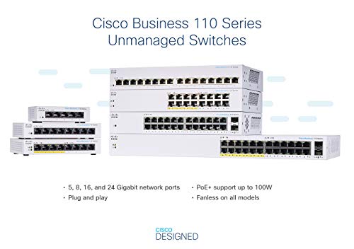 Cisco Business CBS110-8T-D Unmanaged Switch | 8 Port