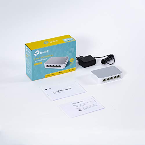 TP-Link 5-Port Fast Ethernet Switch, Plug & Play