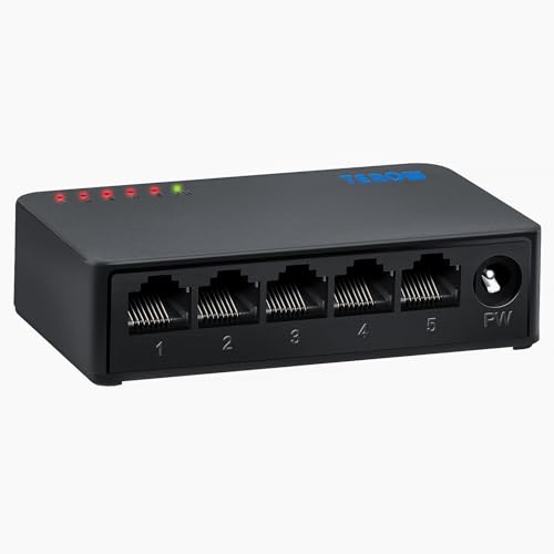 TEROW 5-Port Gigabit Ethernet Switch - Plug & Play