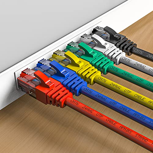 Cat6 Patch Cables 6 Pack, 2FT UTP RJ45 LAN