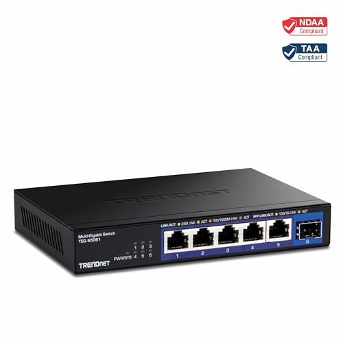 TRENDnet 6-Port 2.5G Switch with 10G SFP+Port