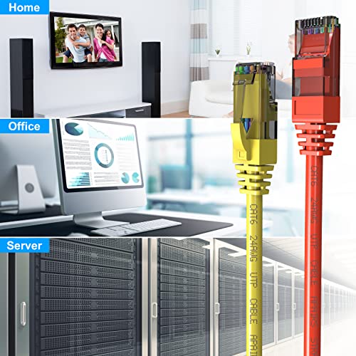 Cat6 Patch Cables 6 Pack, 2FT UTP RJ45 LAN