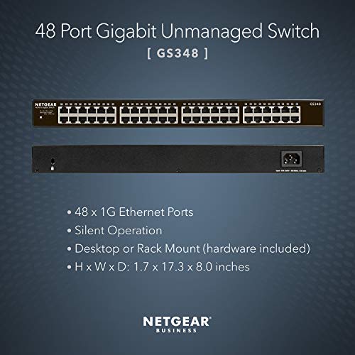 NETGEAR 48-Port Gigabit Ethernet Switch - Silent Operation