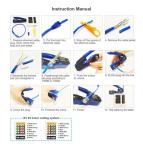 EZYUMM Cat6 Pass Through Connectors (50PCS) Gold Plated