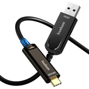 USB A to USB C Fiber Optic Cable