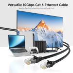 Black 25 ft Cat 6 Ethernet Cable