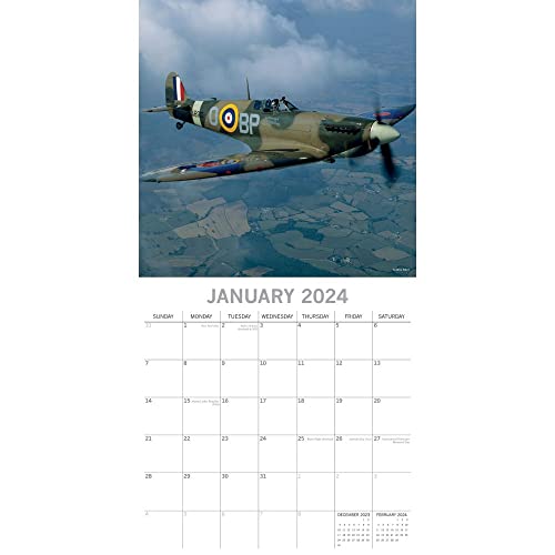 2024 Spitfires Square Wall Calendar, 16-Month, Art Theme