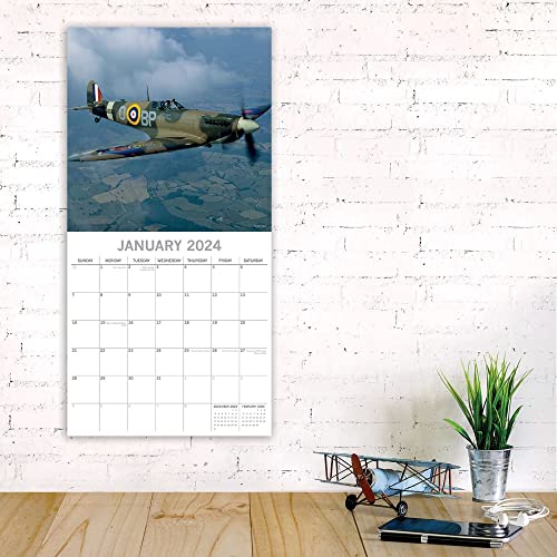 2024 Spitfires Square Wall Calendar, 16-Month, Art Theme