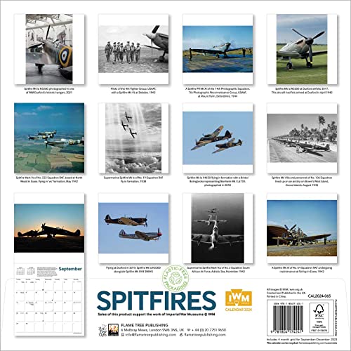 Spitfires Wall Calendar: Imperial War Museums 2024