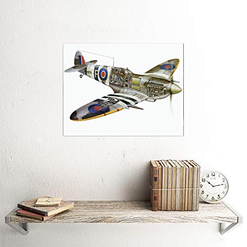 1941 Supermarine Spitfire Unframed Wall Art Print Poster