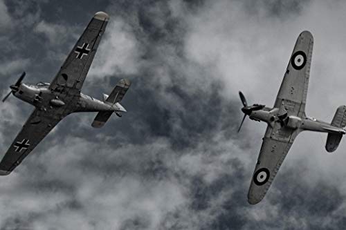 World War II Dogfight Spitfire Fighter Planes Canvas