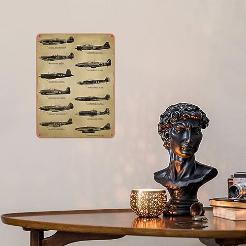 WWII Fighter Planes Metal Tin Sign - Aviation History