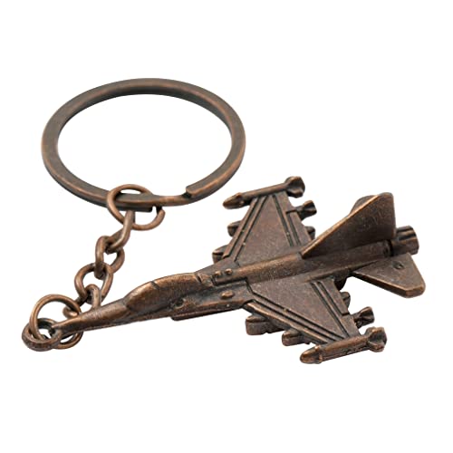 Bronze Airplane Keychain for Aviation Enthusiasts