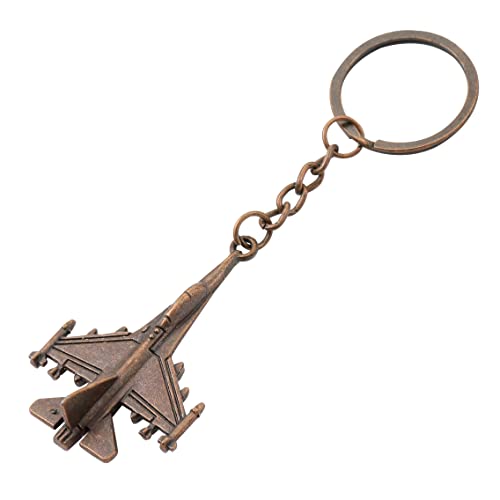 Bronze Airplane Keychain for Aviation Enthusiasts