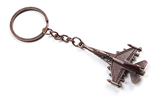 Bronze Airplane Keychain for Aviation Enthusiasts