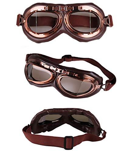 Vintage Aviator Hat and Goggles Set for Aviation Enthusiasts