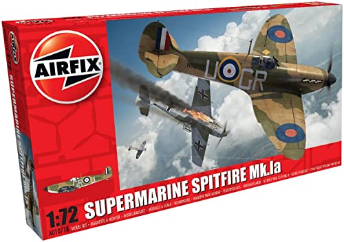 Airfix Spitfire MkIa Kit, 1:72 Scale, Multicolor