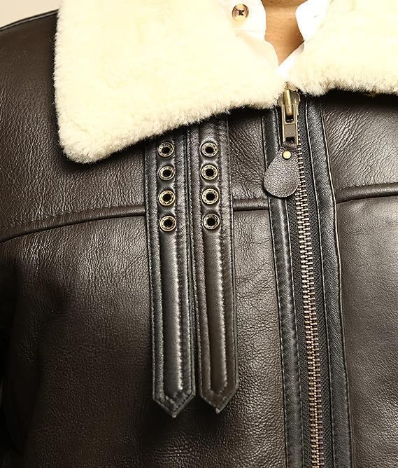RAF Aviator Sheep Shearling Bomber Jacket for Men
