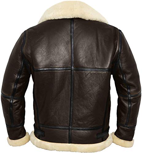 MARCO ENZOLANI Aviator Shearling B3 Bomber Jacket (Brown, l)