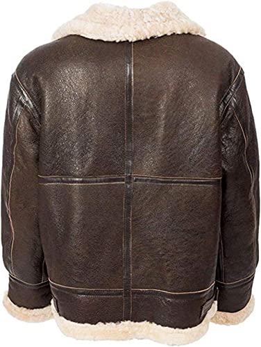 B3 Aviator Bomber Leather Jacket Sheepskin Distressed (M)