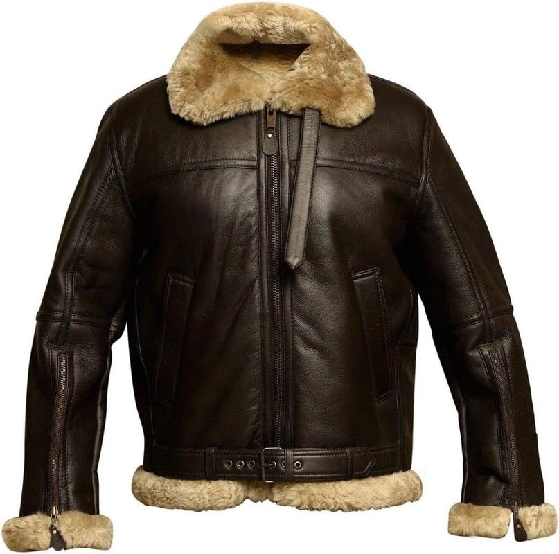WWII RAF B3 Aviator Bomber Leather Jacket - Men's