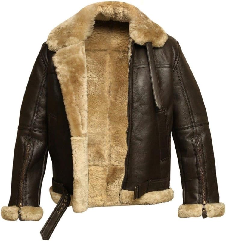 WWII RAF B3 Aviator Bomber Leather Jacket - Men's