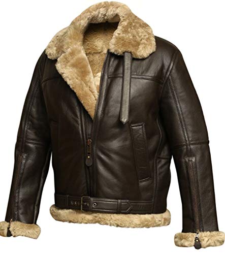 WWII RAF B3 Aviator Bomber Leather Jacket - Men's