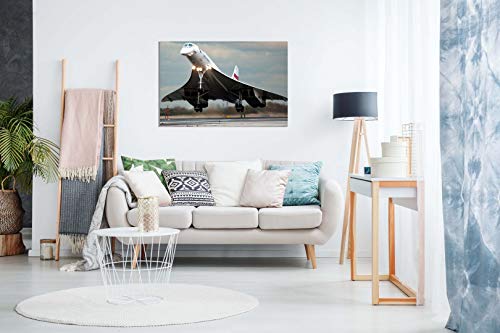 Concorde Supersonic Jet Canvas Wall Art (18x12in)