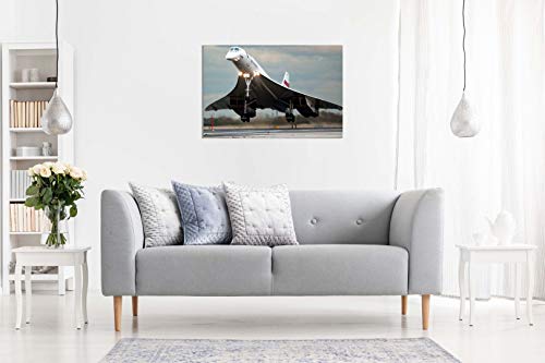 Concorde Supersonic Jet Canvas Wall Art (18x12in)