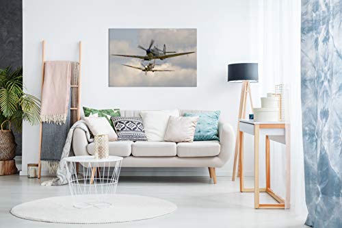 Panther Print RAF Spitfire Canvas Wall Art