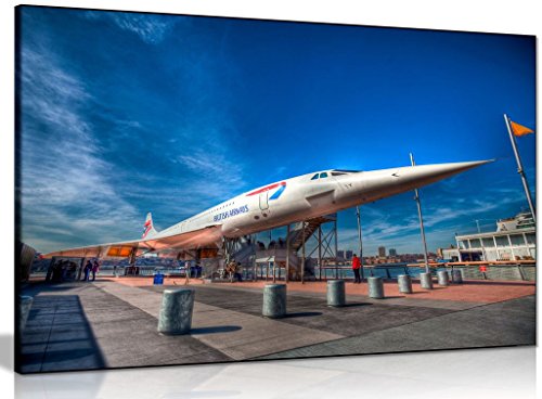 Concorde Jet Plane Wall Art: Canvas Print (18x12in)