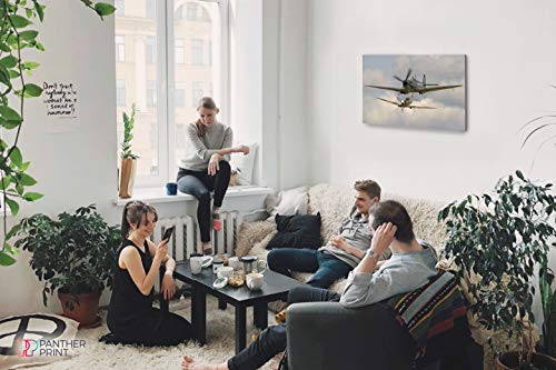 Panther Print RAF Spitfire Canvas Wall Art