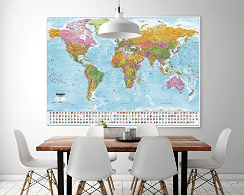 Aviation History World Map - XXL Giant Poster