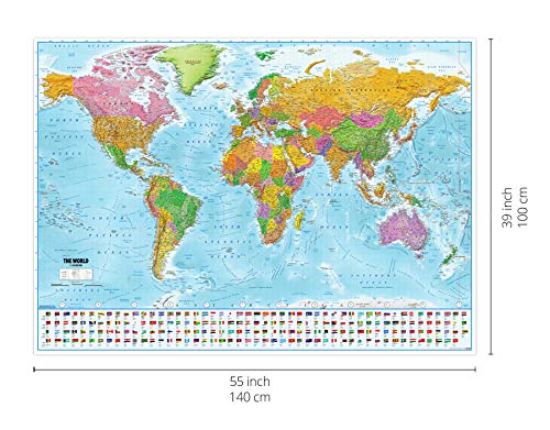 Aviation History World Map - XXL Giant Poster