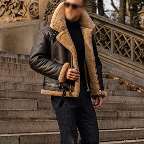 WW2 Aviator Leather Jacket - Cream Shearling Sheepskin