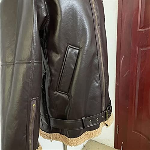 WW2 Aviator Leather Jacket - Cream Shearling Sheepskin