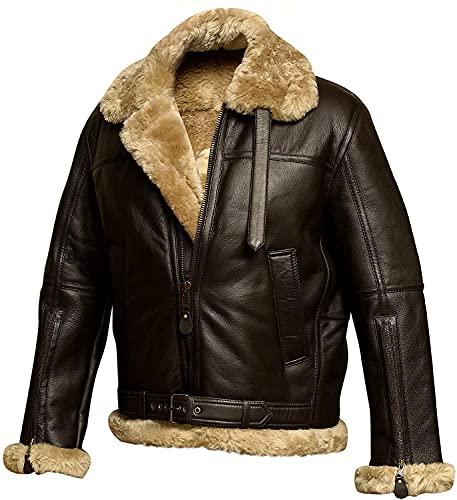 Vintage Brown Shearling B3 Bomber Jacket - Men's