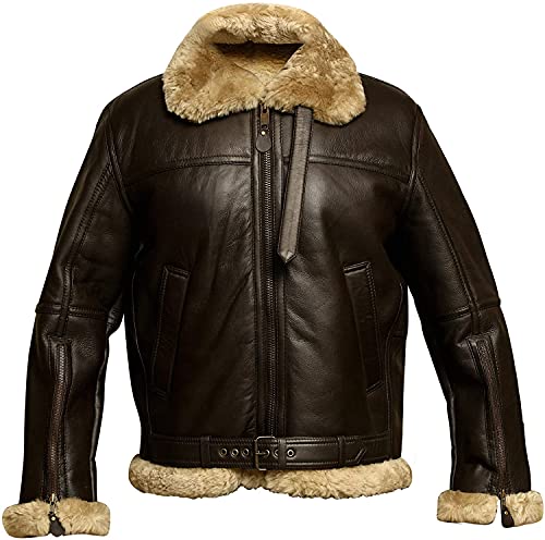 Vintage Brown Shearling B3 Bomber Jacket - Men's