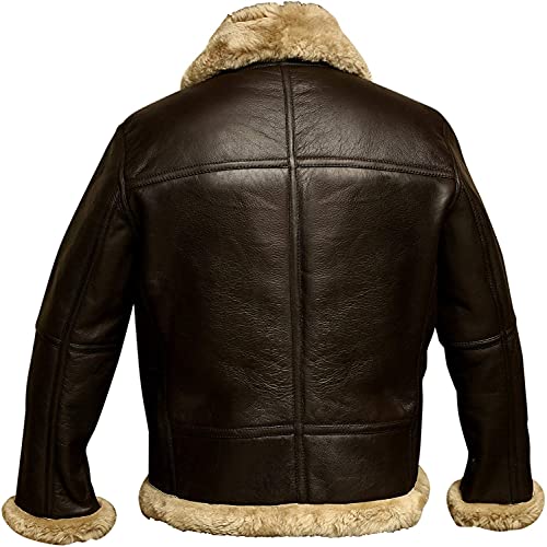 Vintage Brown Shearling B3 Bomber Jacket - Men's