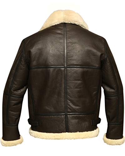 GENUSKIN Men B3 Bomber Aviator Leather Jacket